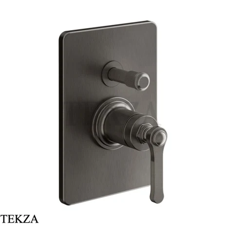 Gessi VENTI20 Смеситель для душа, 2 поток, внешняя часть 65079-707, Black Metal Brushed PVD