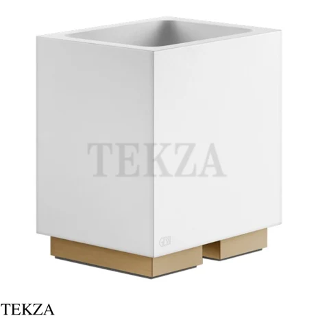 Gessi Rettangolo Стакан настольный, композит белый 20831-761, Coffee Bronze Brushed PVD