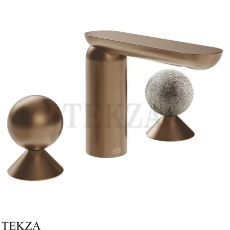 Gessi Perle Смеситель для раковины на 3 отв., без гарнитура 74065-708, медь Brushed