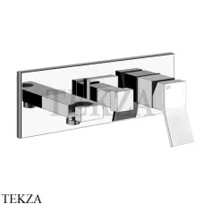 Gessi RETTANGOLO K Смеситель для душа (1 верх.душ/2 руч.душ), внешняя часть 53141-031, хром глянец Gessi RETTANGOLO K Смеситель для душа (1 верх.душ/2 руч.душ), внешняя часть 53141-031, хром глянец