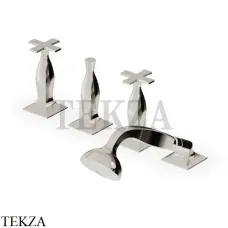 Zucchetti Bellagio Смеситель для ванны с гарнитуром ZB1481.C8, nickel глянец