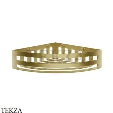 Gessi RILIEVO Полка-решетка угловая в душевую зону 59561-716, Gold Br. PVD Gessi RILIEVO Полка-решетка угловая в душевую зону 59561-716, Gold Br. PVD