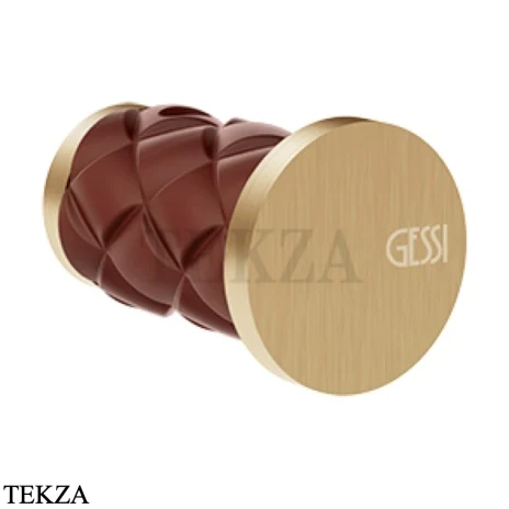 Gessi Pelle Tresse Крючок одинарный для полотенца 78621-431, Red Cherry/ Warm Bronze Br. PVD