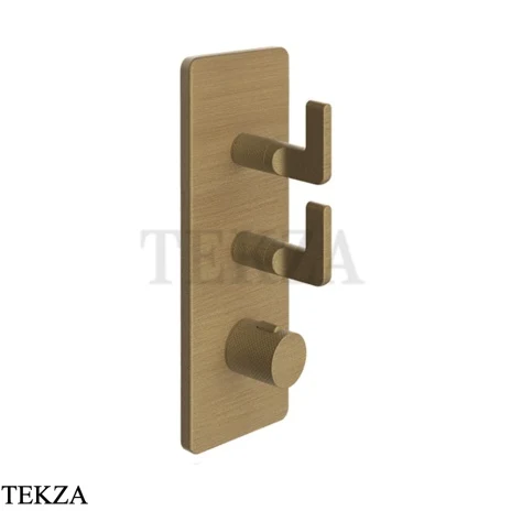Gessi INCISO WELLNESS Термостат 2 выхода, внешняя часть 58204-713, Antique Brass
