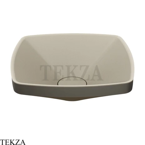 Gessi Jacqueline Раковина настольная, без перелива 77610-707, black хром Brush