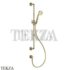 Gessi VENTI20 Штанга в комплекте с душевой лейкой, шланг, вывод 65142-246, Gold PVD