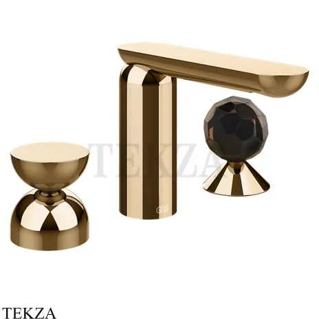Gessi Perle Смеситель для раковины на 3 отв., без гарнитура 74928-735, бронза глянец