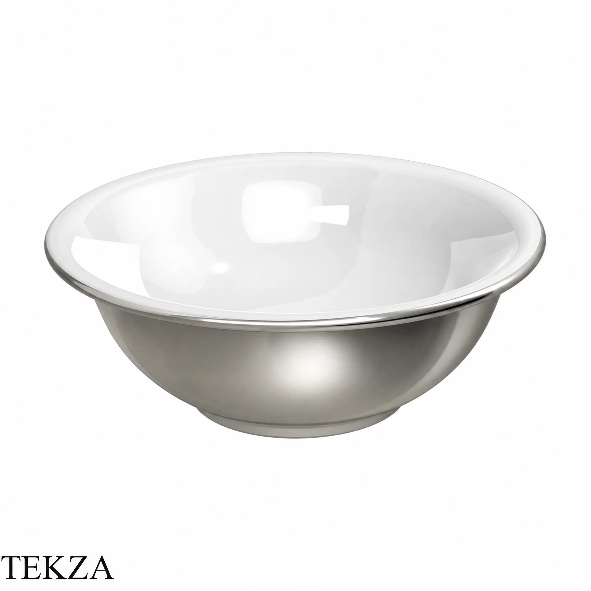 Flaminia Boll раковина накладная 42×42×14,5 см, белый / платина Metal Platino глянец