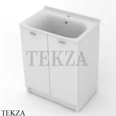 KERASAN Aquadom Комплект для постирочной 75, база + раковина c 1 отв. под смеситель 9164k3