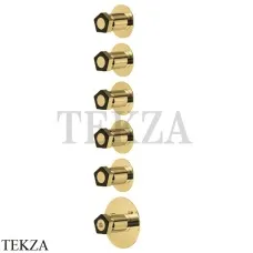 Newform Park L.E. Термостат для душа, 5 потоков, внешняя часть 69802E.62.093, золото глянец