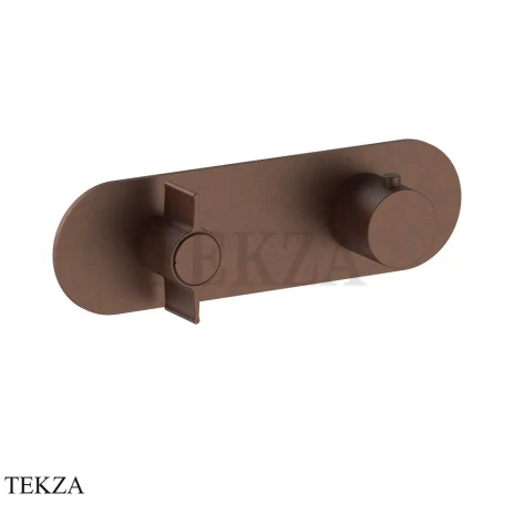 Fantini Flora Термостат для душа, 3 потока, внешняя часть 76S5J973B, Matt Mokka PVD
