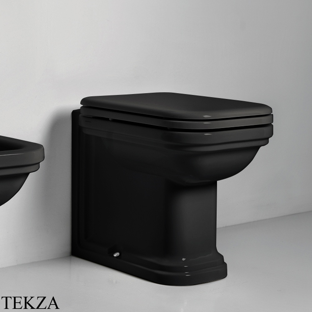Kerasan Waldorf Унитаз напольный пристенный 55х37см, цвет: черный, 411804 Nero lucido