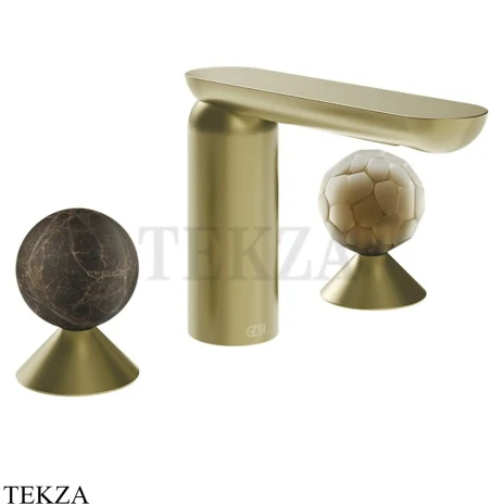 Gessi Perle Смеситель для раковины на 3 отв., без гарнитура 74145-727, шампань Brushed