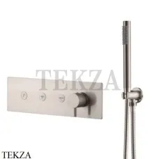 Boheme FUSION Смеситель для душа, 3 потока, с гарнитуром 130-SYS-NB, Nikel Brush