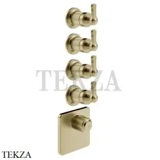 Gessi VENTI20 Термостат для душа, 4 потока, внешняя часть 65210-727, Brass Br. PVD