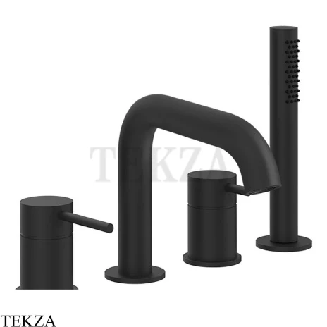 Gessi 316 BATH Смеситель для ванны на 4 отверстия 54037-299, Black XL