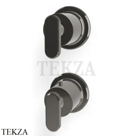 FIMA Carlo Frattini Park Line Термостат для душа, 2-3 потока, внешняя часть F1333N7CN, Black chrome