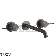 Gessi 316 INTRECCIO Смеситель для раковины, длинный, внешняя часть 54194-707, Black Metal Brushed