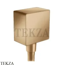 Hansgrohe Square Шланговое подсоединение с клапаном обратного тока 26455140, Brushed Bronze Hansgrohe Square Шланговое подсоединение с клапаном обратного тока 26455140, Brushed Bronze