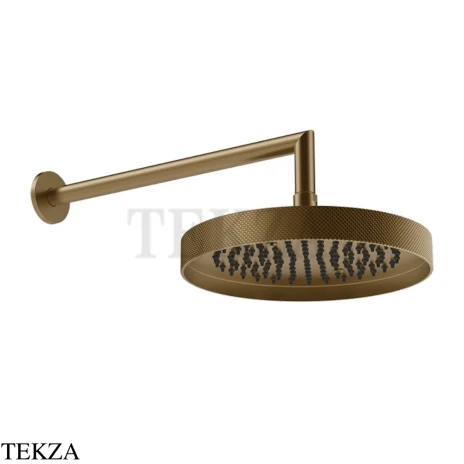 Gessi Inverso Diamantato Верхняя лейка с кронштейном D25,0 см 63645-791, Deep Bronze Brushed PVD