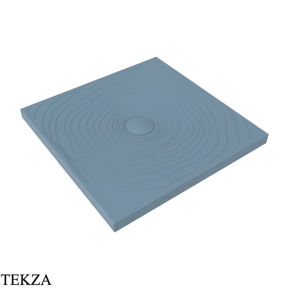 Flaminia Water Drop душевой поддон 80×80×5,5 см, синий Nuvola матовый