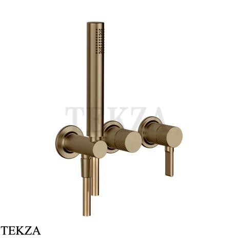 Gessi INCISO SHOWER Смеситель для душа с гарнитуром 58345-791, Deep Bronze Br. PVD
