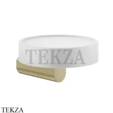 Gessi RILIEVO Мыльница настенная, композит белый 59501-727, Brushed Brass