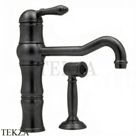 Nicolazzi Cucina Смеситель для кухни с верхней ручкой и отдельным душем, Brushed black nichel