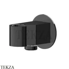 Newform Вывод для шланга с держателем для душа 68498.01.093, черный матовый