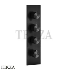 Gessi 316 WELLNESS Термостат 3 выхода на планке, внешняя часть 54516-299, Black XL