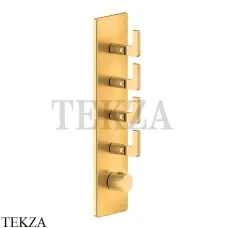 Gessi INCISO WELLNESS Термостат 4 выхода, внешняя часть 58208-246, Gold PVD