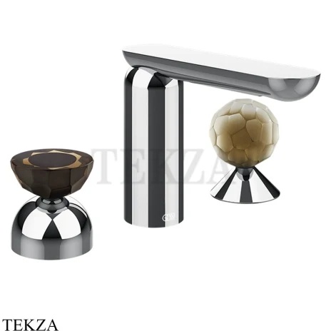 Gessi Perle Смеситель для раковины на 3 отв., без гарнитура 74848-031, хром глянец