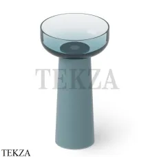 Dea Design Pedestal Basin Раковина напольная круглая Glasstech DD2027 480 R11, Dark Blue R11
