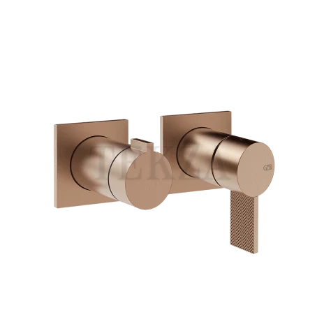 Gessi Inverso Diamantato Смеситель для душа, 2 потока, внешняя часть 73638-708, Copper Brushed PVD
