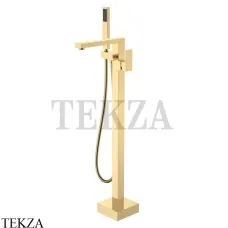 Boheme Qubic Смеситель для ванны напольный, с гарнитуром 479-G, Золото глянец