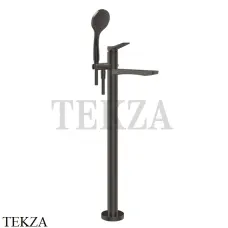 Gessi RILIEVO Смеситель для ванны напольный, с лейкой 59131-707, Black Metal Brushed