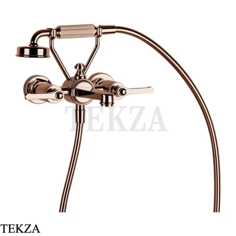 Gessi VENTI20 Смеситель ванна-душ с гарнитуром 65113-030, Copper PVD