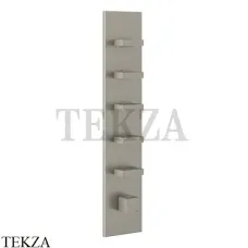 Gessi Rettangolo Wellness Термостат 5 выходов, внешняя часть 43030-149, Finox Brushed Nickel