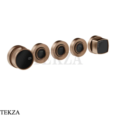 Gessi Jacqueline Термостат для душа на 3 потока, внешняя часть 77136-708, медь Brushed