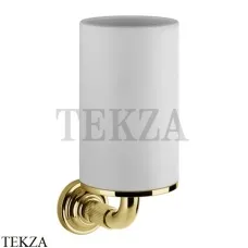 Gessi VENTI20 Стакан настенный белый 65407-246, Gold PVD Gessi VENTI20 Стакан настенный белый 65407-246, Gold PVD