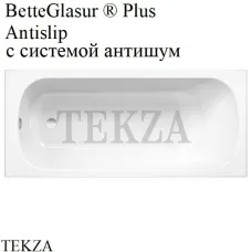 BETTE BETTEFORM Встраиваемая ванна 2945-000 PLUS AD AR, сталь, антишум, антислип, BetteGlasur ® Plus, белый глянец