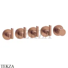 Gessi INCISO SHOWER Термостатический смеситель, 4 потока, внешняя часть 58338-030, Copper глянец