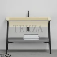 CIELO CATINO Rettangolare Консоль с керамической раковиной, Canapa-черный