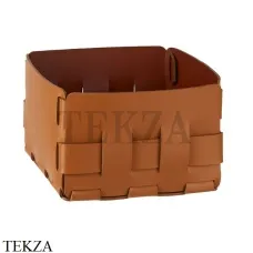 ADJ Bottega Корзина-ёмкость для мелочей 19x19 см 1019.09/30, коньяк/бордо