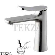 FIMA Carlo Frattini FLO Смеситель для раковины с донным клапаном, F3801CR, хром глянец