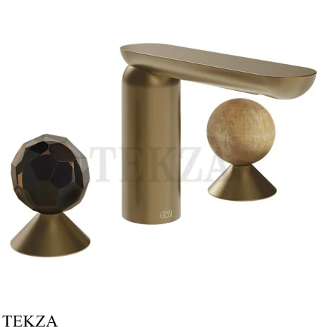 Gessi Perle Смеситель для раковины на 3 отв., без гарнитура 74235-791, бронза Deep