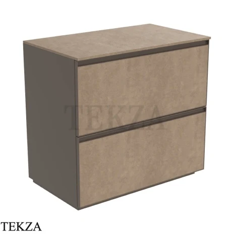 Flaminia Cubika тумба под раковину напольная 85×50×78,5 см, 2 ящика, керамогранит Fokos Terra