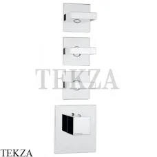 Bossini RECTANGULAR Термостат для душа на 3, 4, 5, 6 потоков, внешняя часть Z033205.030, хром глянец