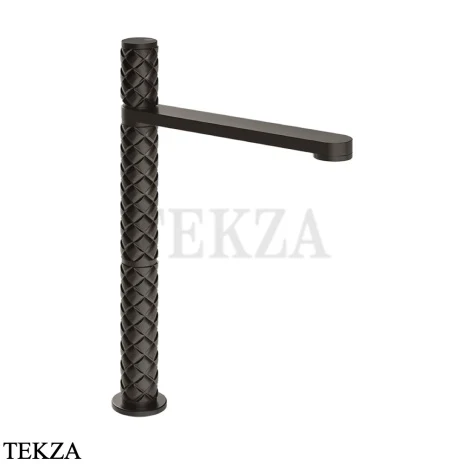 Gessi Pelle Tresse Смеситель для раковины высокий, с донным клапаном 78053-707, Black Metal Br. PVD