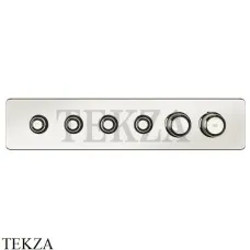 Gessi VENTI20 Термостатический смеситель на 4 потока с кнопками, внешняя часть 65226-720, Nickel PVD